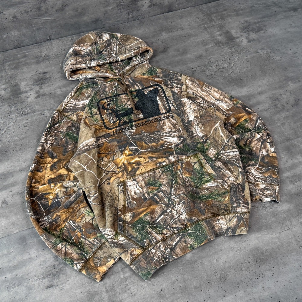 Y2K 2000's 00's Realtree Camo Bowhunting MLG Pullover Hoodie Hunting Outdoors